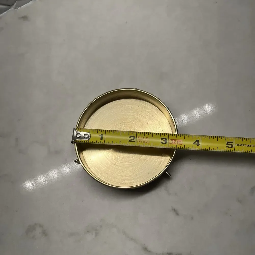 PartyLite Brass Disc Plate Candle Votive Holder Replacement Part removable plate